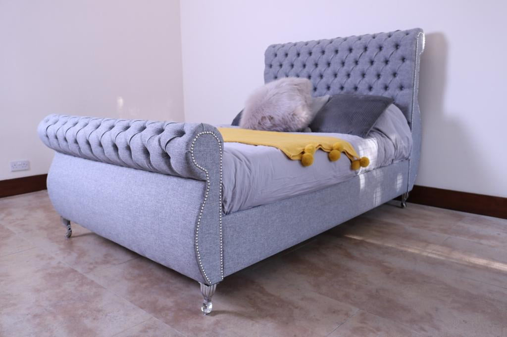 Swan sleigh bed discount