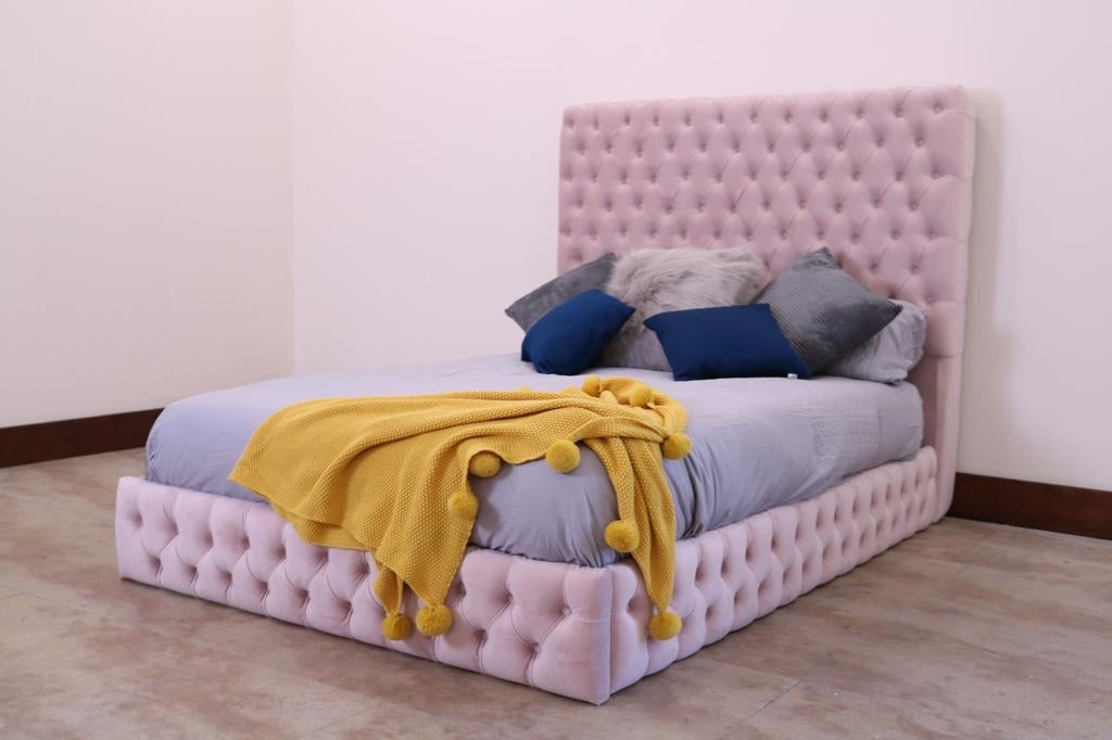 King size bed frame UK in a modern bedroom