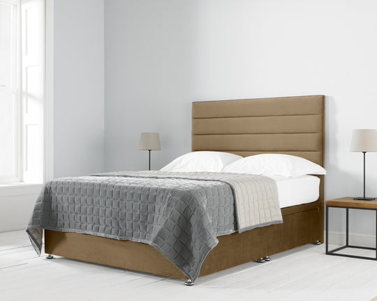 Stripes Divan Ottoman Bed With Headboard