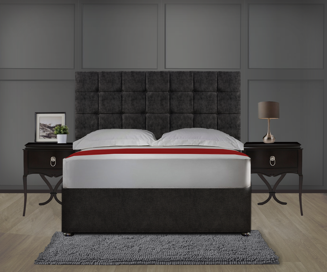 Cubes Divan Drawer Bed with Headboard